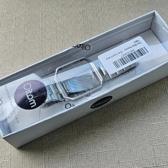 Oitam Replacement Band for Fit Bit BLAZE Silver Tone Metal Strap Size 9 inches - Picture 2 of 9